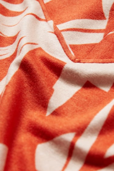 Damen - Viskose-Nachthemd - gemustert - orange
