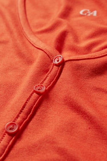 Femmes - Haut de pyjama en viscose - orange foncé