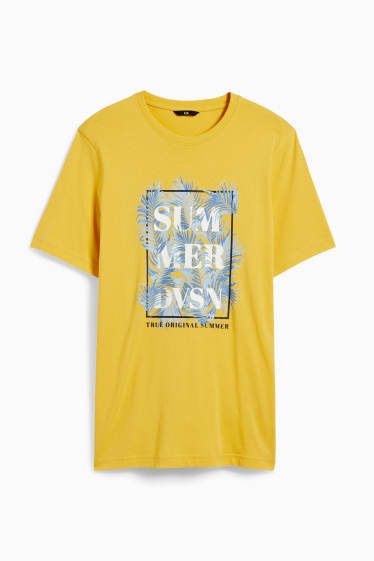 Heren - T-shirt - geel