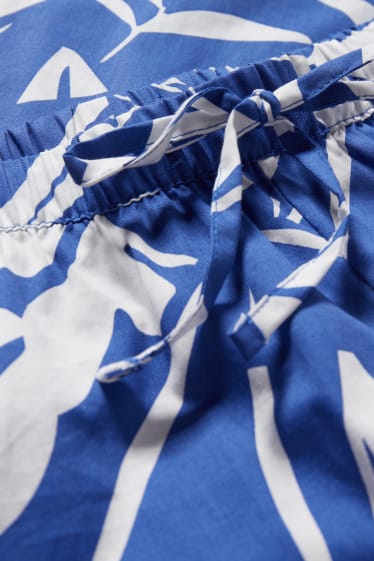 Femmes - Pyjashort - bleu / blanc