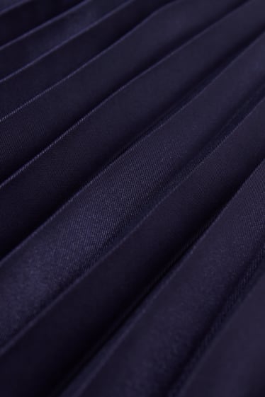 Donna - Vestito plissettato - blu scuro
