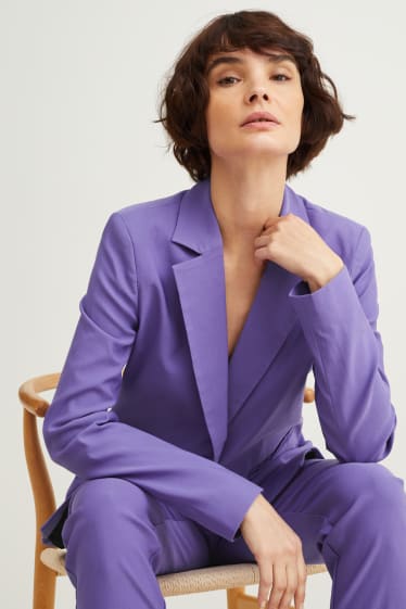 Women - Blazer - relaxed fit - purple
