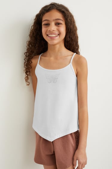 Bambine - Confezione da 2 - top - bianco crema