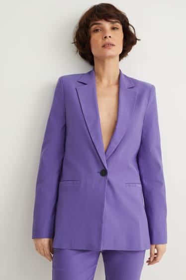 Women - Blazer - relaxed fit - purple