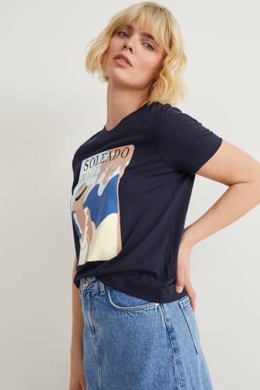 Damen - T-Shirt - dunkelblau