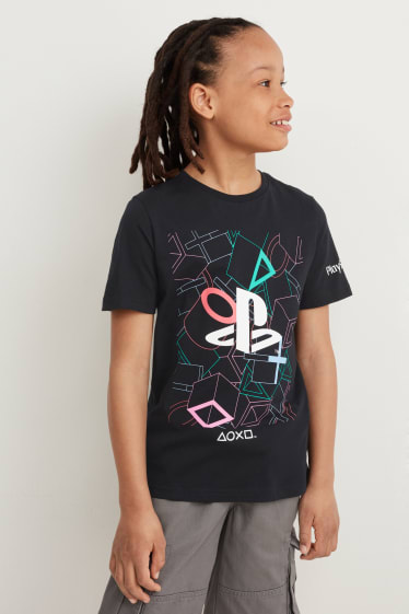 Kinder Jungen - PlayStation - Kurzarmshirt - schwarz