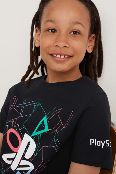 Kinder Jungen - PlayStation - Kurzarmshirt - schwarz