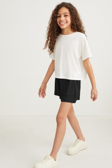 Kinder Mädchen - Shorts - schwarz
