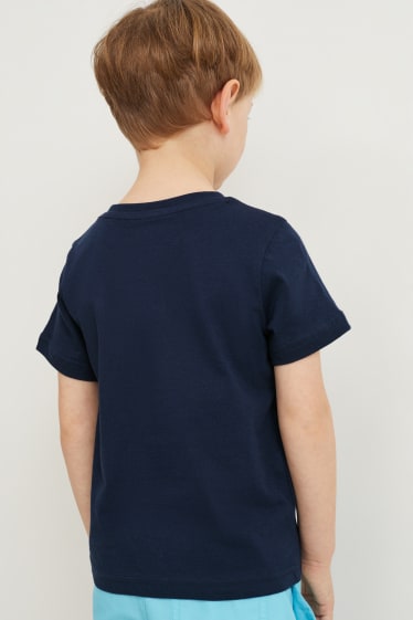 Dětské - Multipack 3 ks - tričko s krátkým rukávem - tmavomodrá