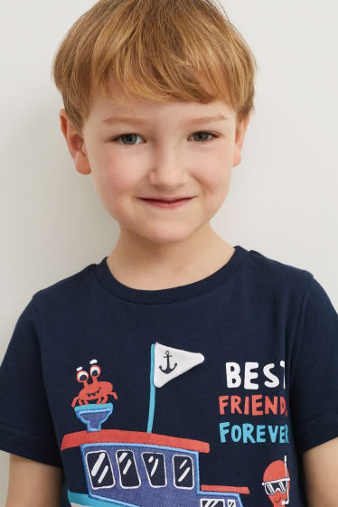 Bambini - Confezione da 3 - maglia a maniche corte - blu scuro