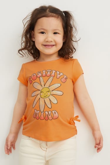 Bambine - Confezione da 2 - t-shirt - arancione