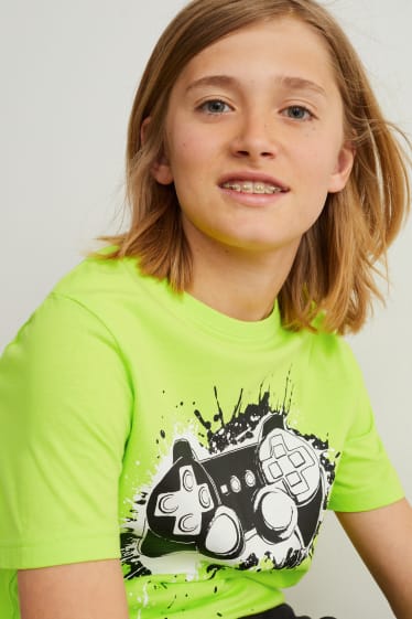 Kinder Jungen - Multipack 4er - Kurzarmshirt - hellgrün