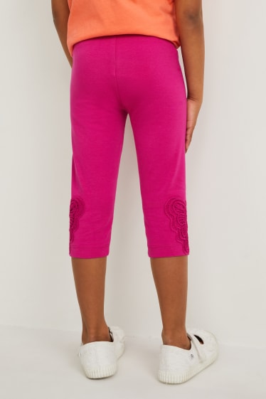 Bambini - Confezione da 3 - leggings capri - rosa scuro