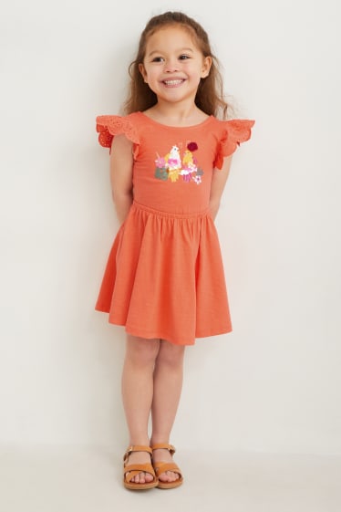 Children Girls - Dress - orange