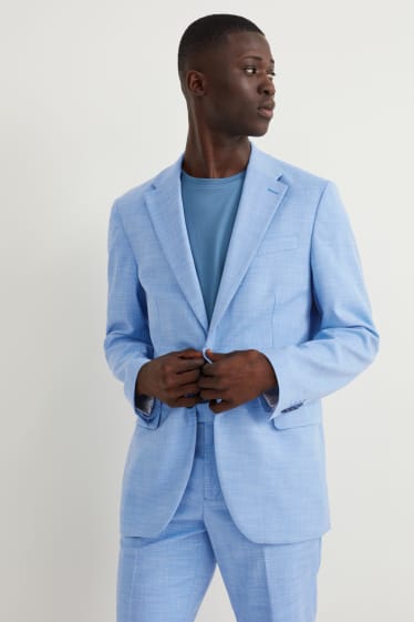 Pánské - Oblekové sako - regular fit - Flex - LYCRA® - světle modrá