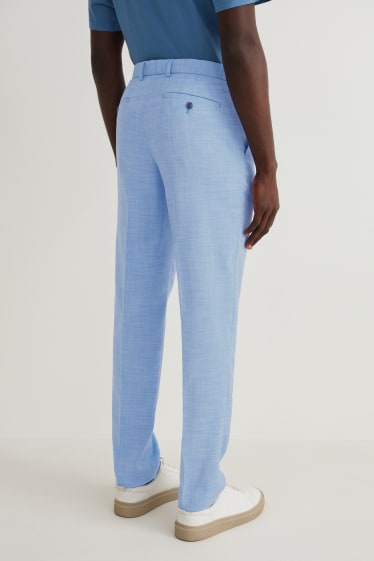 Pánské - Oblekové kalhoty - regular fit - Flex - LYCRA® - modrá