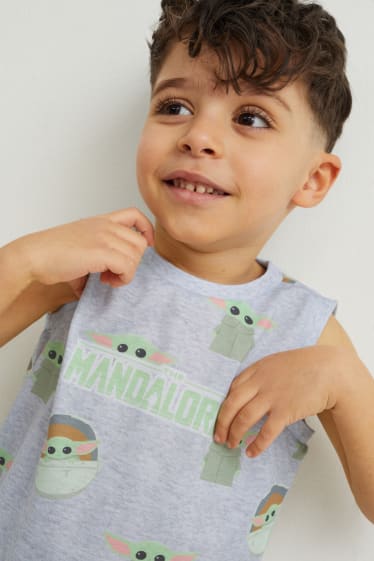 Bambini - Star Wars: The Mandalorian - canotta - grigio chiaro melange