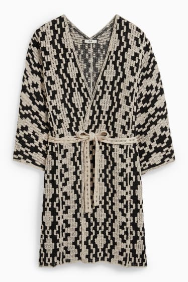 Donna - Poncho in maglia - beige chiaro