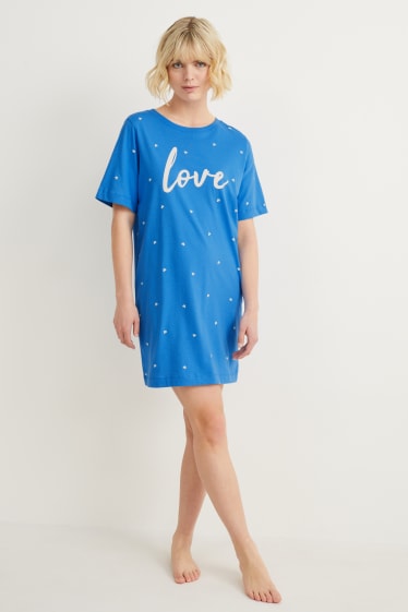 Damen - Bigshirt - blau