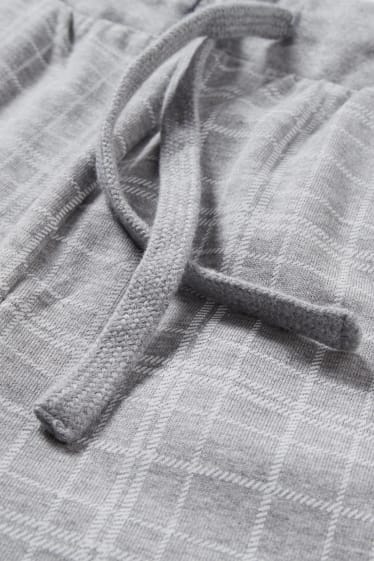Home - Pantalons de pijama curts - de quadres - gris