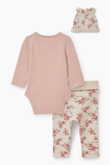 Baby Mädchen - Minnie Maus - Baby-Outfit - 3 teilig - hellrosa