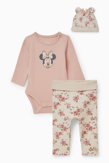 Baby Mädchen - Minnie Maus - Baby-Outfit - 3 teilig - hellrosa