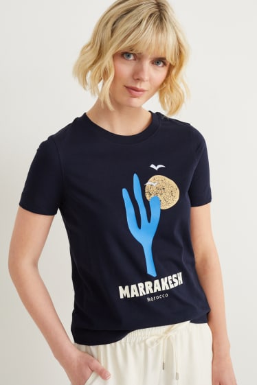 Damen - T-Shirt - dunkelblau