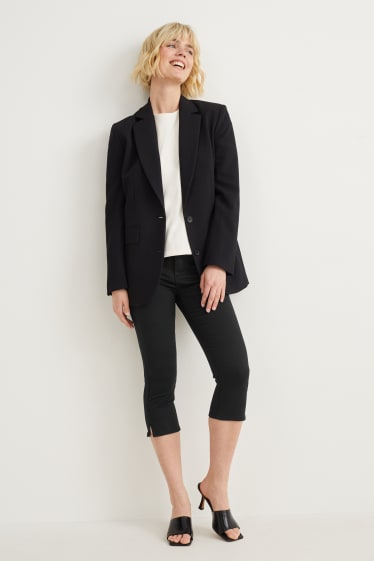Dona - Pantalons capri - high waist - skinny fit - negre