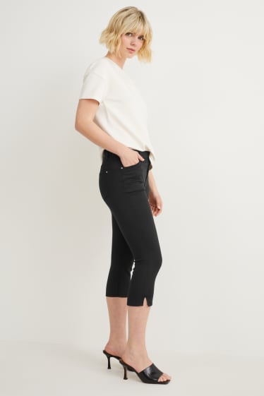 Dona - Pantalons capri - high waist - skinny fit - negre