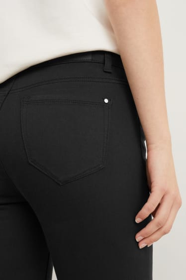 Dona - Pantalons capri - high waist - skinny fit - negre