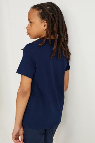 Enfants garçons - Lot de 2 - T-shirts - bleu foncé
