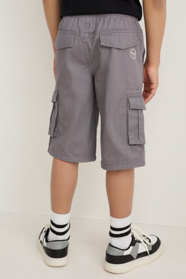 Kinderen: jongens - Cargoshorts - grijs