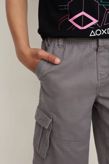 Kinderen: jongens - Cargoshorts - grijs