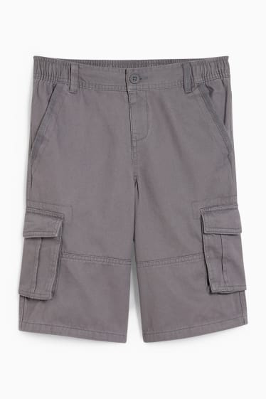 Kinderen: jongens - Cargoshorts - grijs