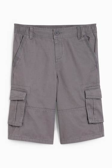 Kinderen - Cargoshorts - grijs