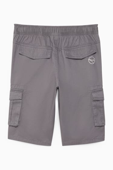 Kinderen - Cargoshorts - grijs