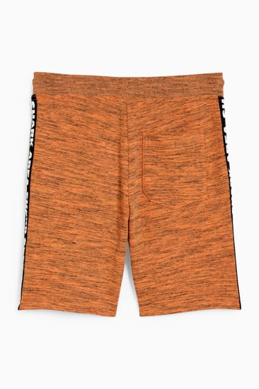 Kinderen: jongens - Bermuda van sweatstof - oranje