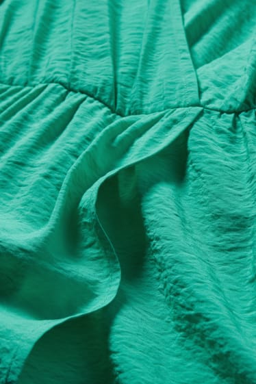 Femmes - Robe croisée - vert clair