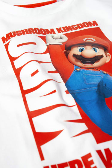 Kinder Jungen - Super Mario Bros. - Shorty-Pyjama - 2 teilig - weiss