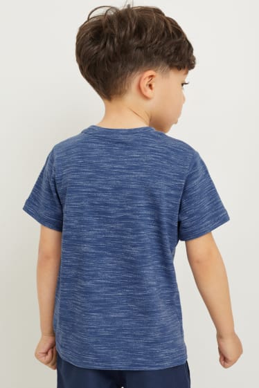 Kinder Jungen - Dino - Kurzarmshirt - blau
