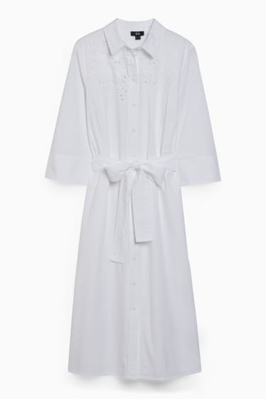 Femmes - Robe-chemisier - blanc