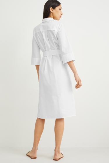 Femmes - Robe-chemisier - blanc