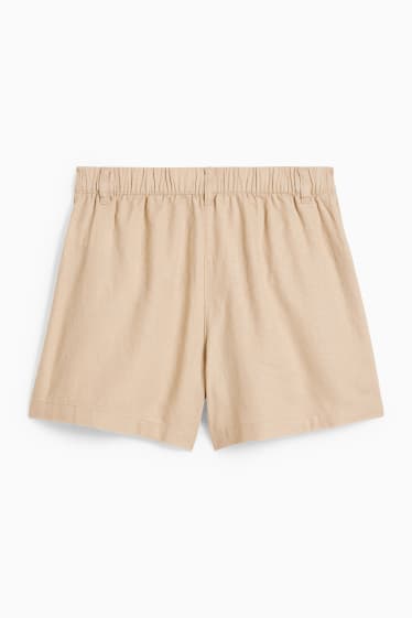 Nena - Pantalons curts - mescla de lli - beix