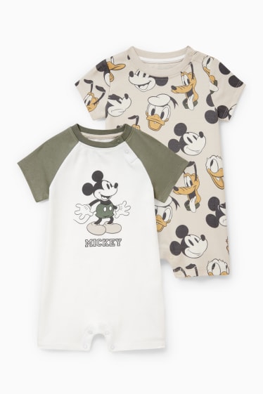 Bebeluși - Multipack 2 buc. - Disney - pijama salopetă bebeluși - alb