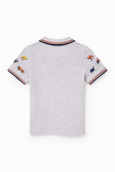 Kinder Jungen - Poloshirt - hellgrau-melange