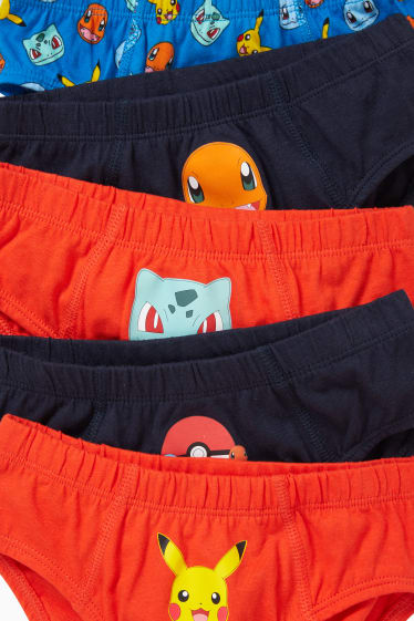 Děti - chlapci - Multipack 6 ks - Pokémon - slipy - oranžová