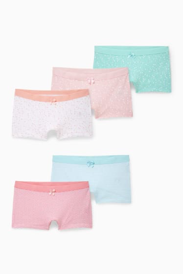 Kinder Mädchen - Multipack 5er - Boxershorts - helltürkis