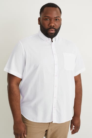 Pánské - Košile - regular fit - button-down - bílá