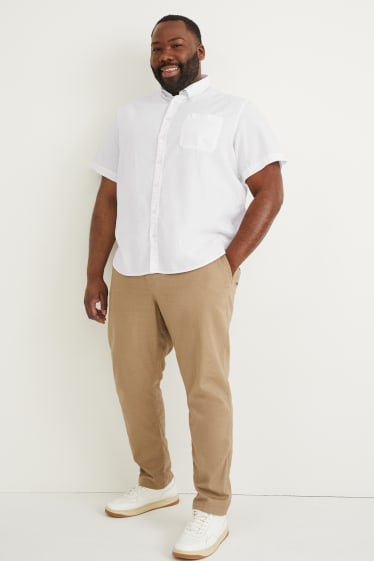 Hommes - Chemise - regular fit - col button-down - blanc