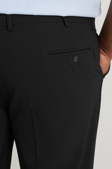 Pánské - Oblekové kalhoty - regular fit - Flex - stretch - LYCRA® - černá